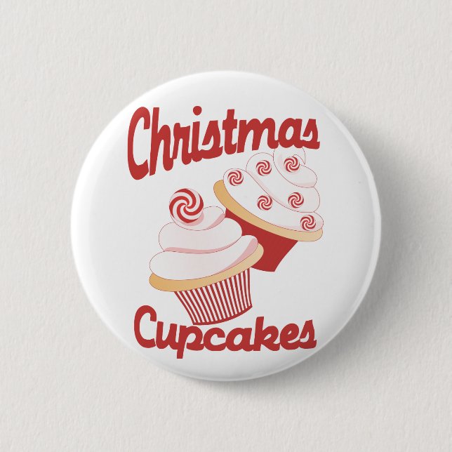 Christmas Cupcakes 6 Cm Round Badge (Front)