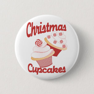Christmas Cupcakes 6 Cm Round Badge