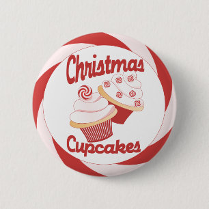 Christmas Cupcakes 6 Cm Round Badge