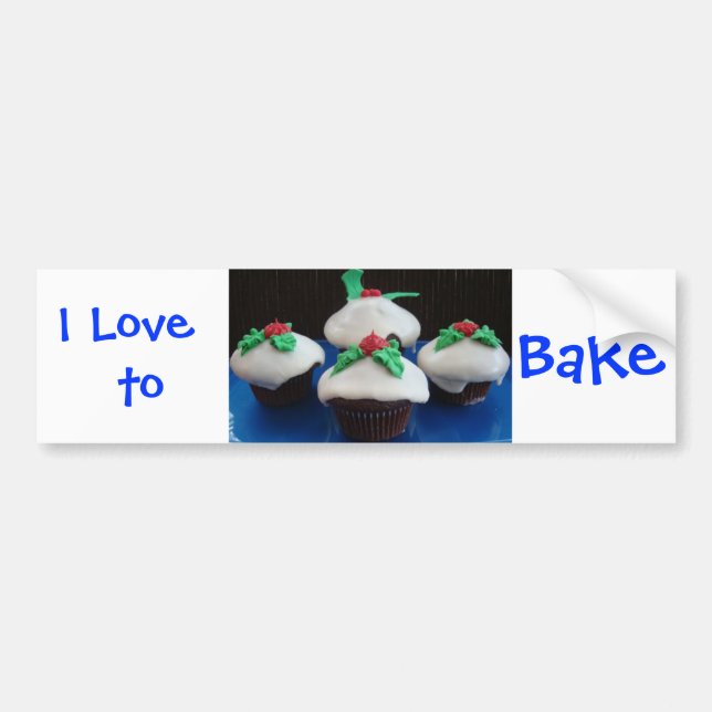 Christmas Cupcakes Bumper Sticker (Front)