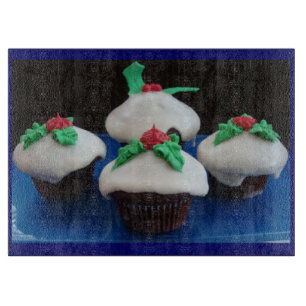 Christmas Cupcakes Cutting Board