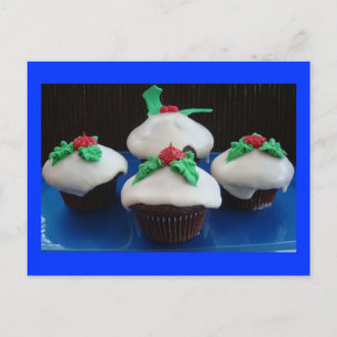 Christmas Cupcakes Holiday Postcard