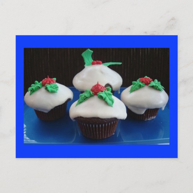 Christmas Cupcakes Holiday Postcard (Front)