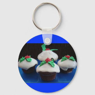 Christmas Cupcakes Key Ring