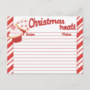 Christmas Cupcakes Mailable Recipe Card