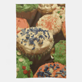 Christmas Cupcakes with Sprinkles Tea Towel