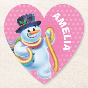 Christmas custom coaster Snowman winter wonderland