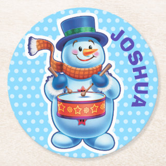 Christmas custom coaster Snowman winter wonderland