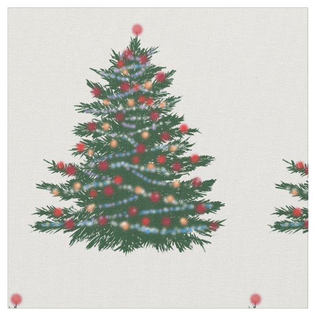 Christmas Custom Combed Cotton (56" width) Fabric (Close Up)