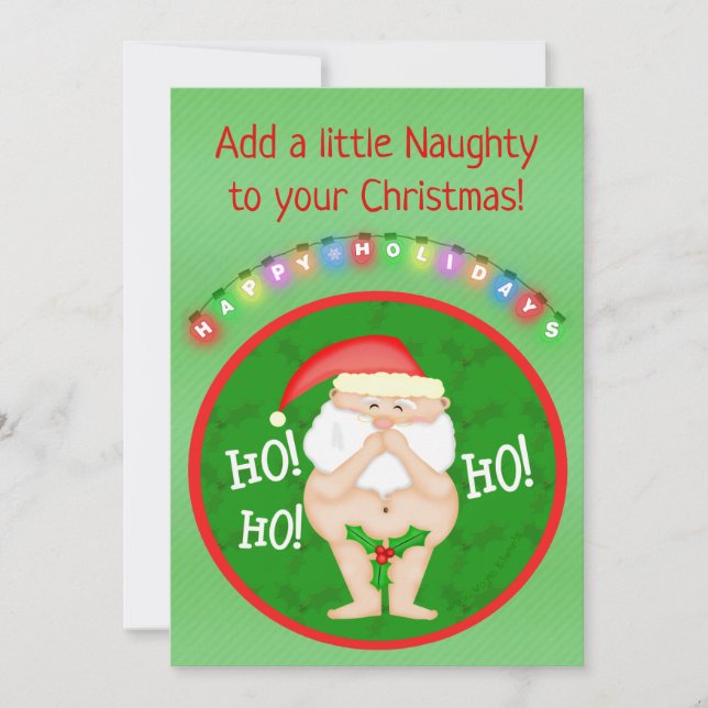 Christmas Custom Naughty Santa Party Invitation (Front)