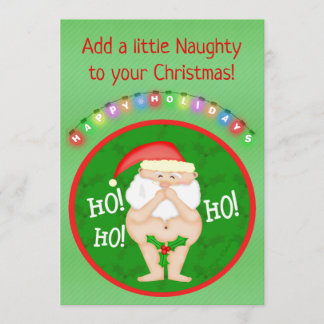 Christmas Custom Naughty Santa Party Invitation