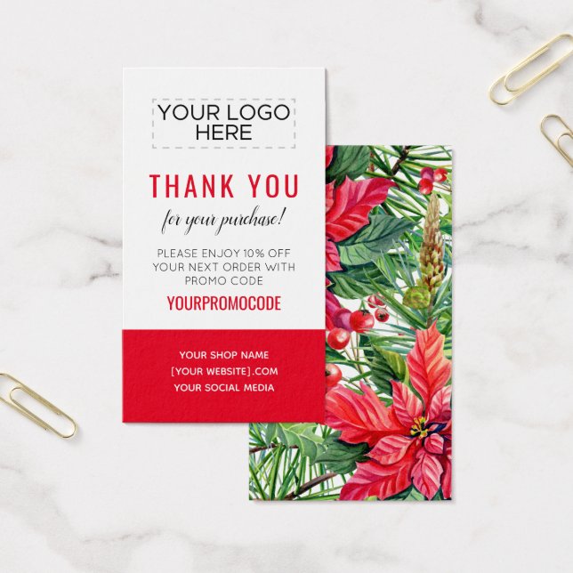 Christmas Custom Promo Code Discount Card (Office)