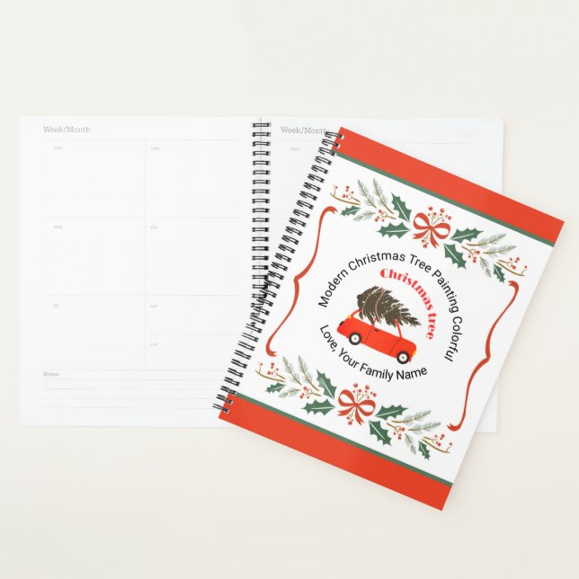  Christmas Custom Text Personalised Holiday Design Planner (Display)