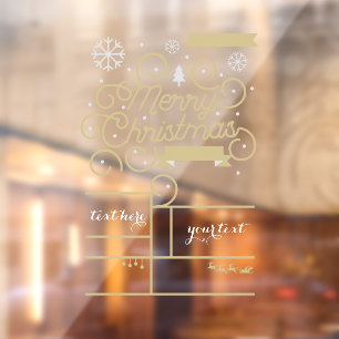 Christmas Custom Text Window Decals