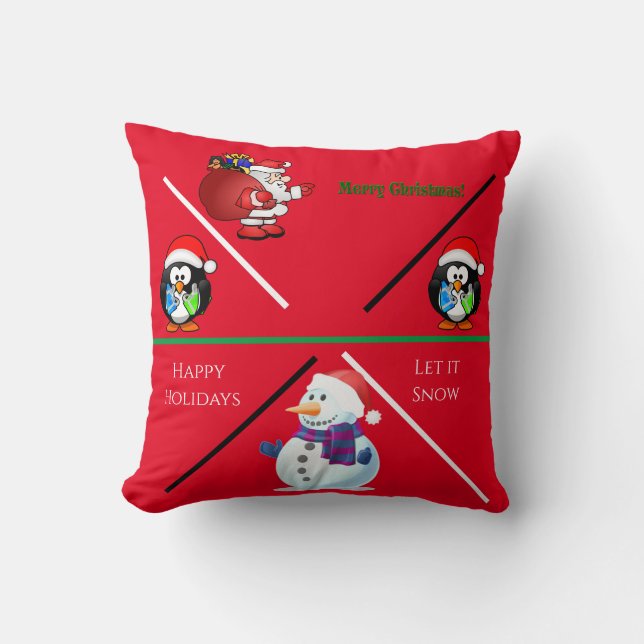 Christmas custom throw pillow. cushion (Front)