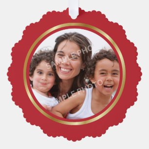 Christmas Customisable Photo Paper Ornament Card
