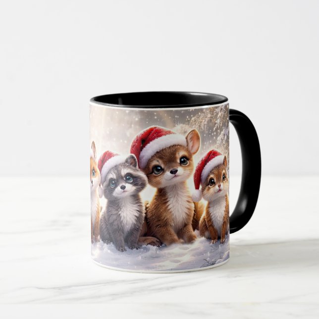 Christmas Cute Animals Holiday Mug (Front Right)
