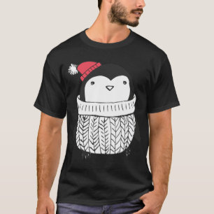 Christmas Cute Baby Penguin in Turtleneck Sweater