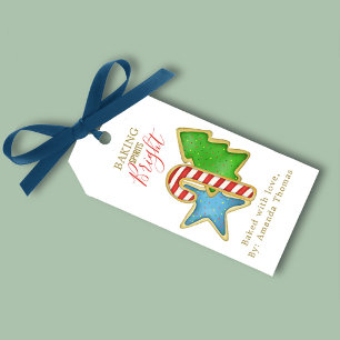 Christmas Cute Baking Spirits Bright Fun Cookies Gift Tags