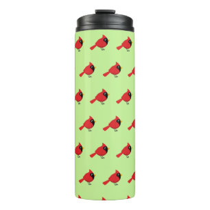 Christmas Cute Cartoon Red Cardinal Thermal Tumbler