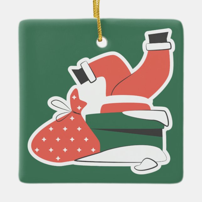  Christmas Cute  Ceramic Ornament (Front)
