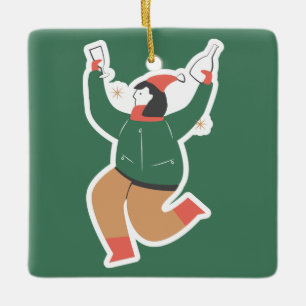  Christmas Cute  Ceramic Ornament