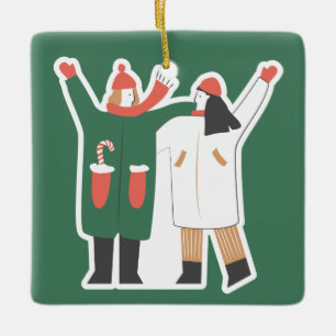  Christmas Cute  Ceramic Ornament