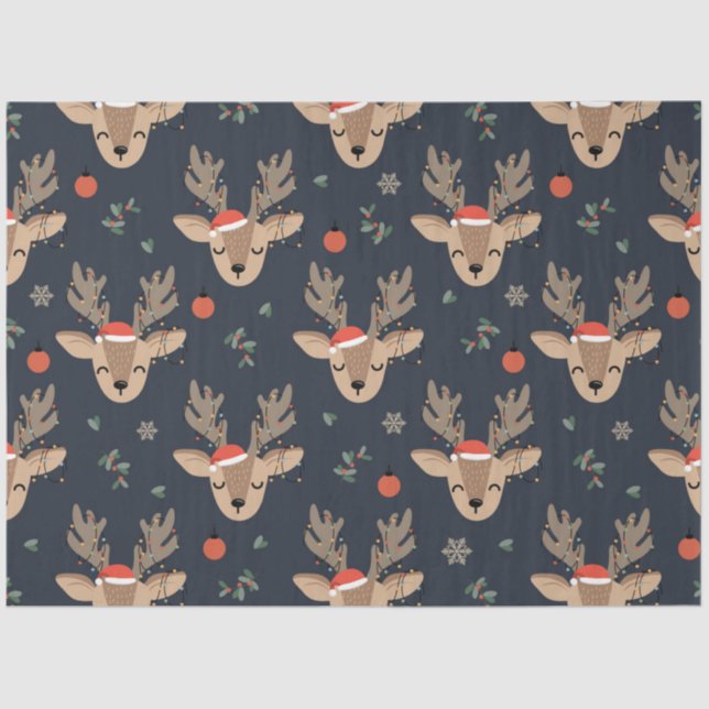Christmas Cute Deer Series Design 4 Tissue Paper (Front)