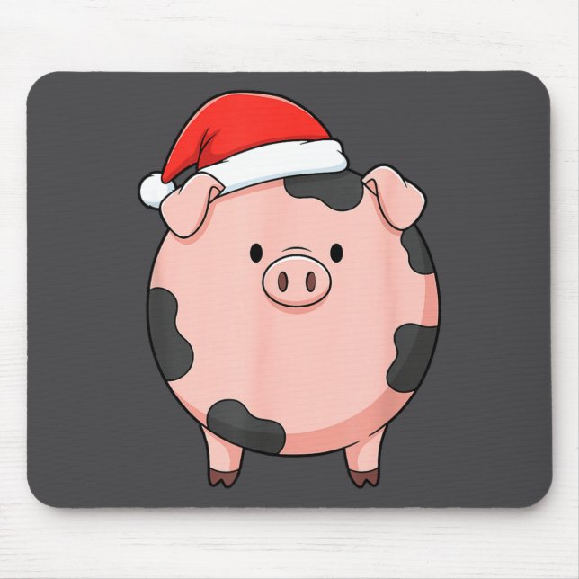 Christmas Cute G Round Nk G Holiday Art  Mouse Pad (Front)