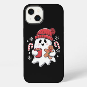 Christmas Cute Ghost Iced Coffee Retro Xmas Coffee iPhone 13 Case