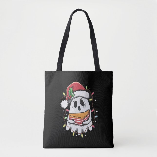 Christmas Cute Ghost Santa Party Xmas Holiday  Tote Bag (Front)