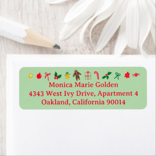 Christmas Cute Hand-Drawn CUSTOM Return Address Label