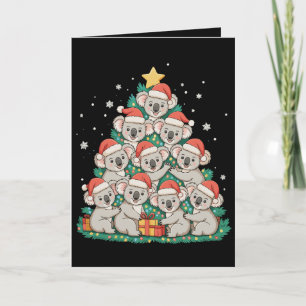 Christmas Cute Koala Tree Funny Xmas Holiday Card