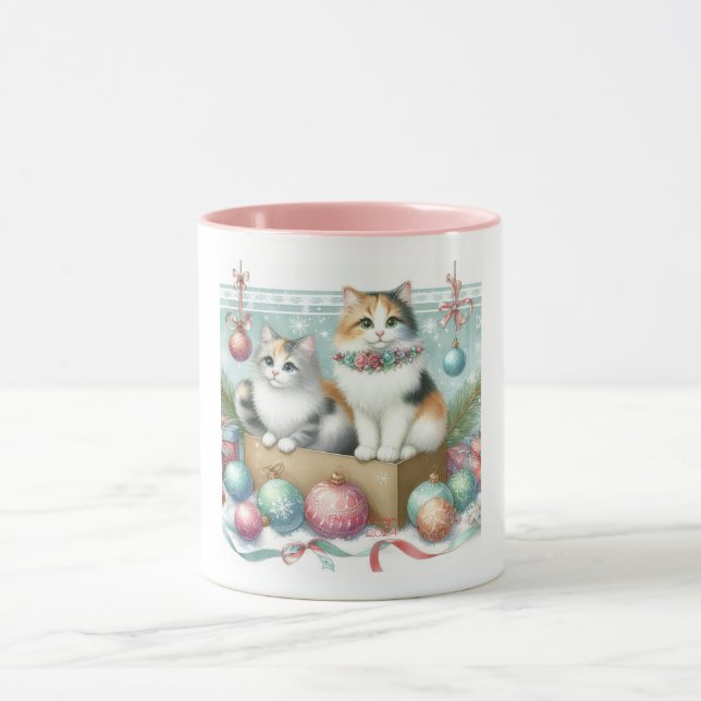 Christmas cute persian cat mug (Center)