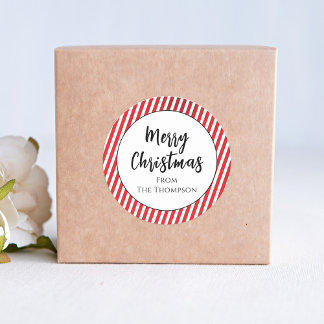 Christmas Cute Photo Collage Simple Newspaper Classic Round Sticker