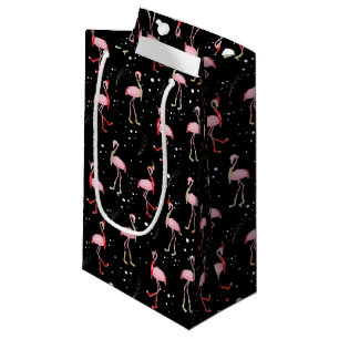 Christmas Cute Pink Flamingo Pattern Small Gift Ba Bag