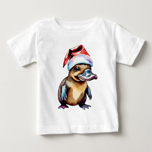 Christmas cute platypus baby T-Shirt (Front)