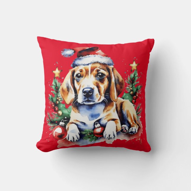 Christmas cute puppy cushion (Front)