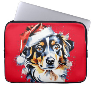 Christmas cute puppy laptop sleeve