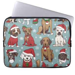 Christmas cute puppy laptop sleeve