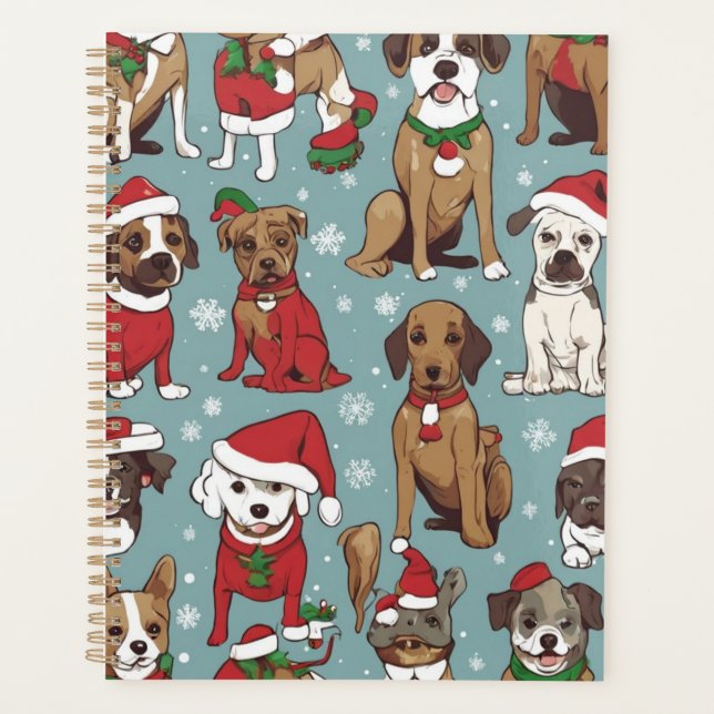 Christmas cute puppy planner (Front)