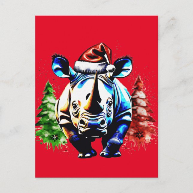 Christmas cute puppy postcard (Front)