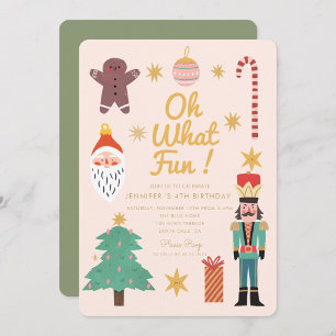 Christmas Cute What fun birthday  Invitation