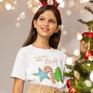 Christmas Cute Whimsical Baking Spirits Bright  T-Shirt