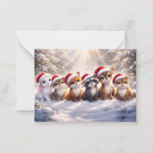 Christmas Cute Woodland Happy Holidays