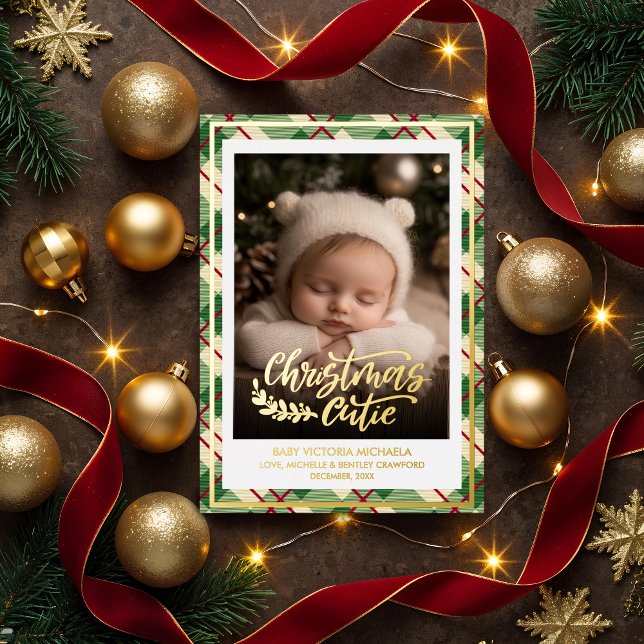 Christmas Cutie | Baby Photo Plaid Holiday (Creator Uploaded)