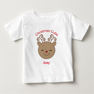 Christmas Cutie Baby Reindeer shirt personalise