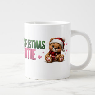 🎁 Christmas Cutie Cute Holiday Quote ❤️ Large Coffee Mug