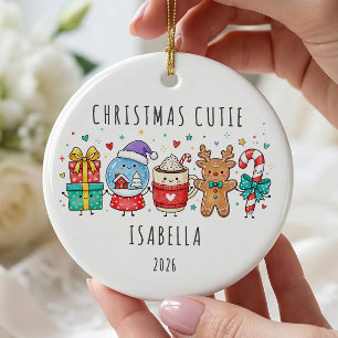Christmas Cutie Personalised Ceramic Ornament
