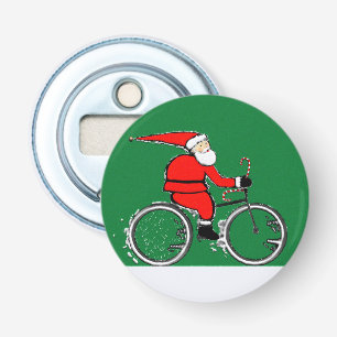 Christmas Cyclist Bottle Opener